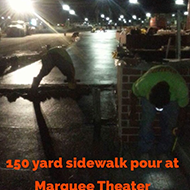 150 Yard Sidewalk Pour Marquee Theater